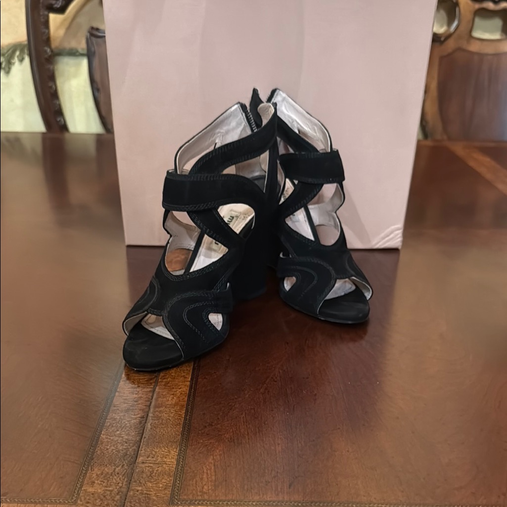 Miu Miu Suede Wedge Shoes!